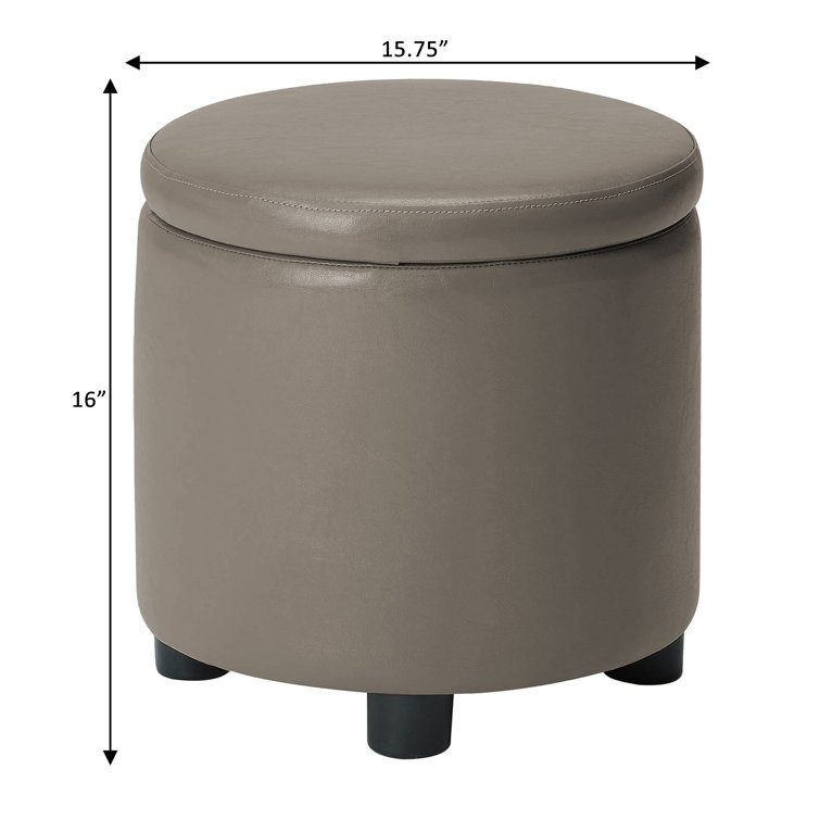 Taupe deals leather ottoman